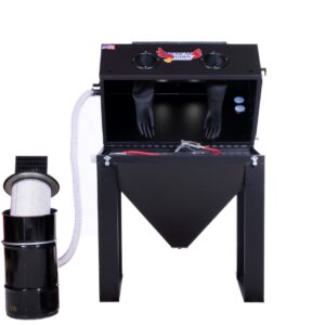 Cabinet-Style Sandblasters, Sandblasters, Clamshell Sandblast Cabinet with Dust Collector C4224, C4224 Sandblast Cabinet with Dust Collector, American Hawk Industrial, Dee-Blast