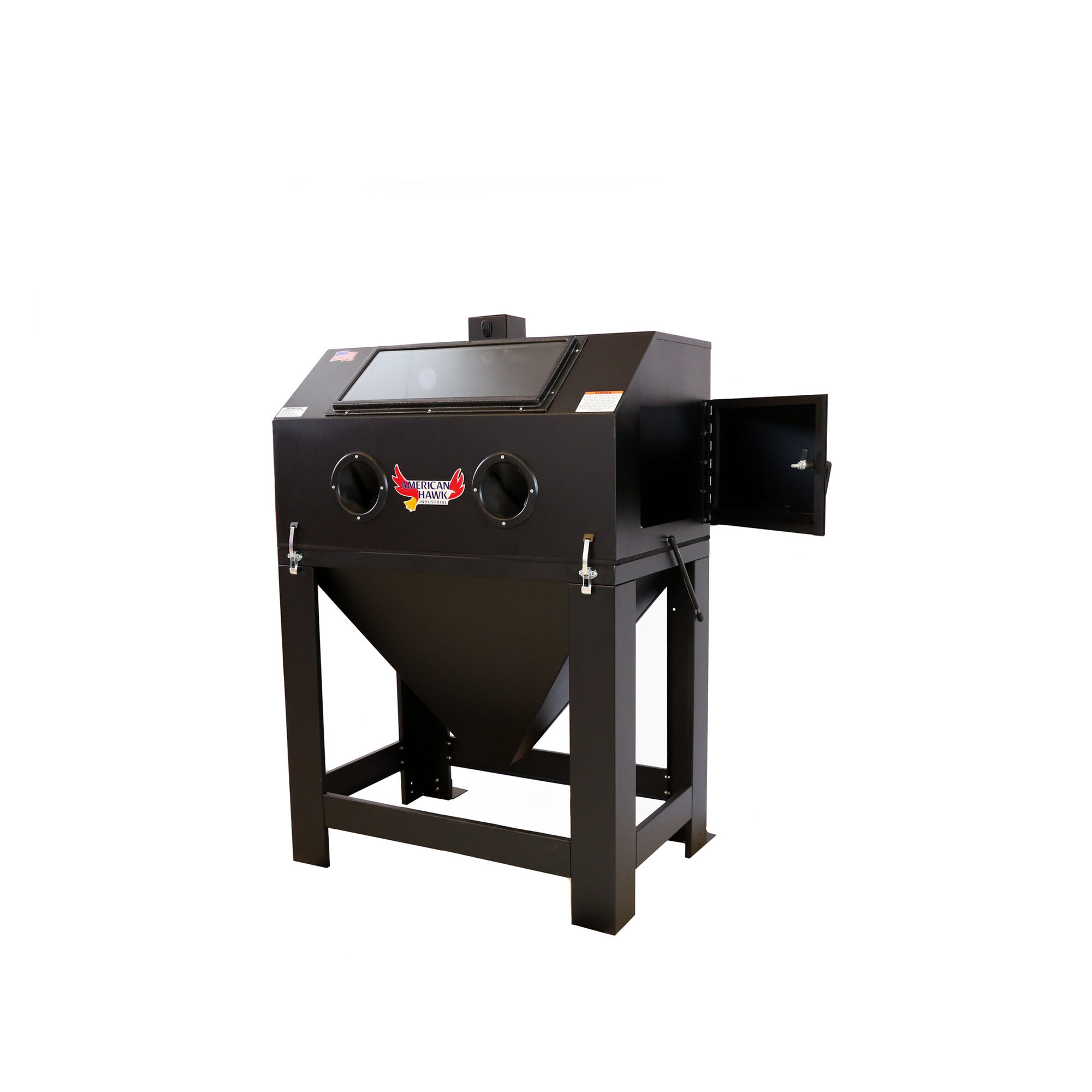 Cabinet-Style Sandblasters, Sandblasters, Sandblast Cabinet Pressure Blast System 4224PAHK, 4224AHK Sandblast Cabinet, American Hawk Industrial, Dee-Blast