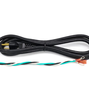 Black Cord Set Prepped With 3 Terminals
